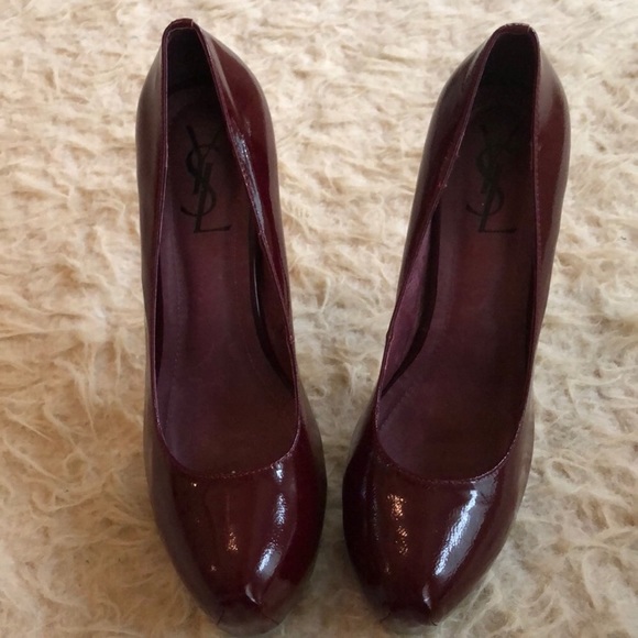 Yves Saint Laurent Shoes - YSL cherry color tribtoo platform pumps